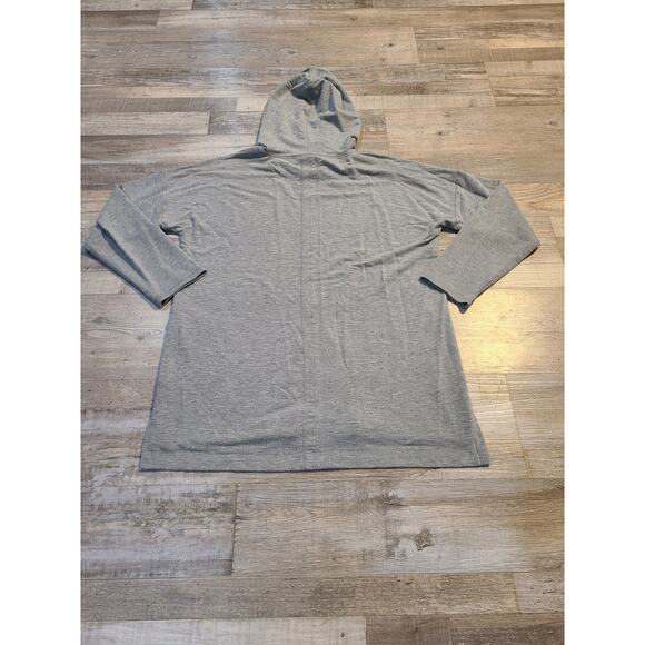 Cable and gauge large women's grey thin draw string hoodie - Picture 2 of 6